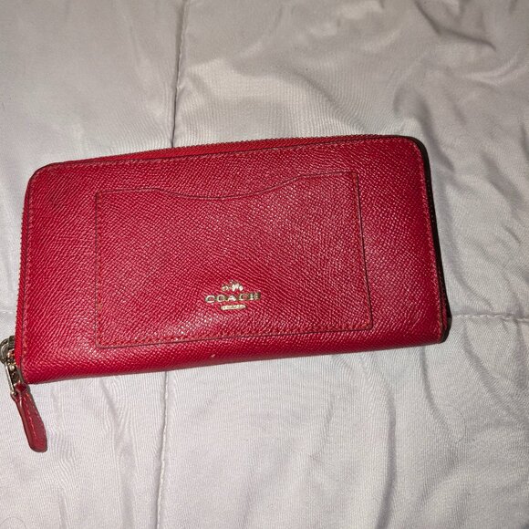 Cherry Red Coach Wallet - Picture 1 of 6